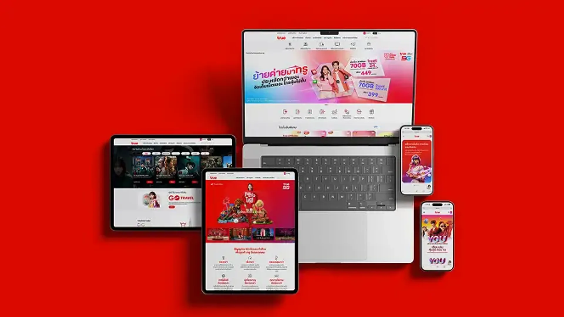 Responsive website design for a telecommunications provider displayed